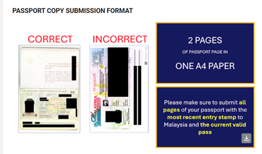 Passport copy submission format guide